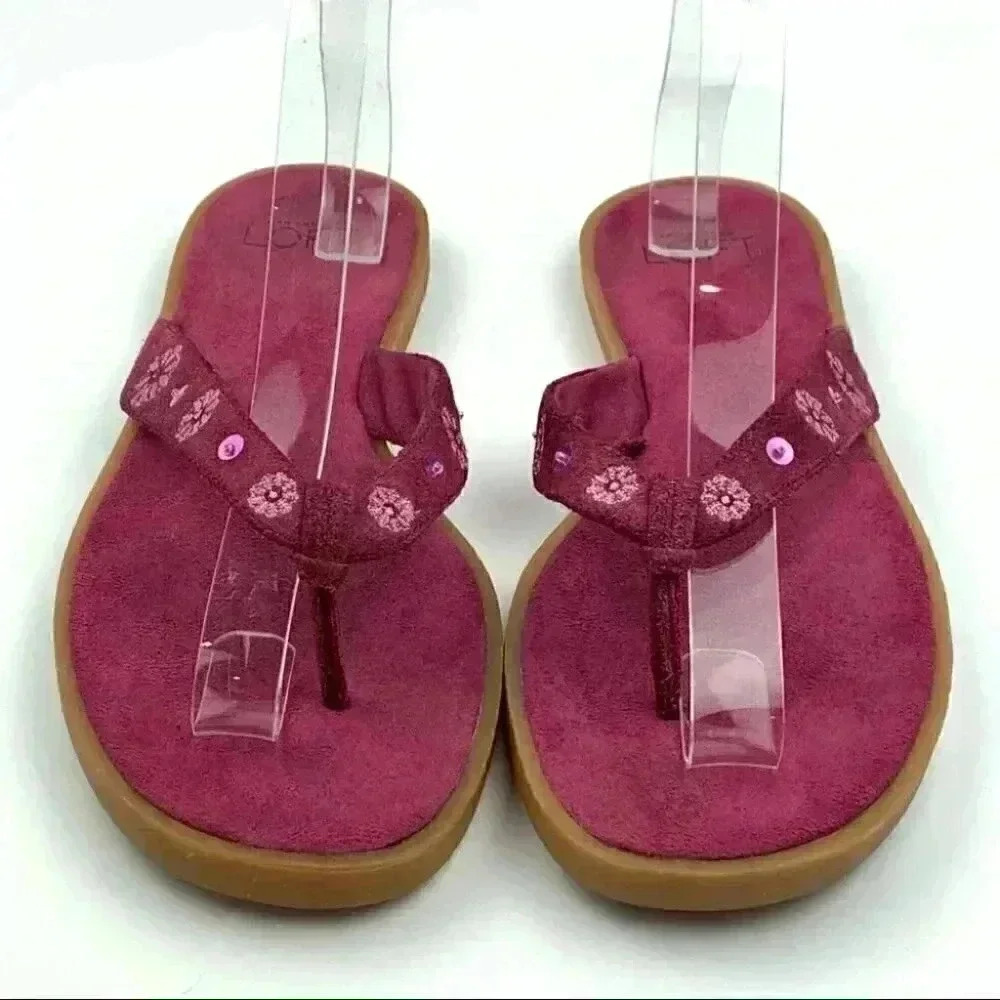 Ann taylor loft sandals size 9 purple floral - Picture 11 of 11